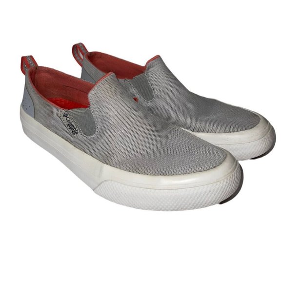 Columbia Womens Distant Waters Slip On Shoes Sz 6 Gray Pink PFG FLAW - Picture 1 of 11